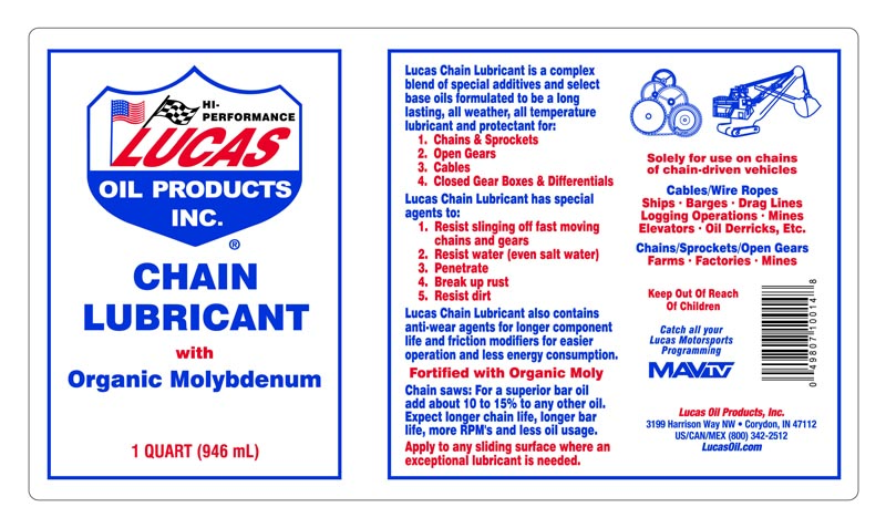 Chain Lubricant - 32oz (Label)