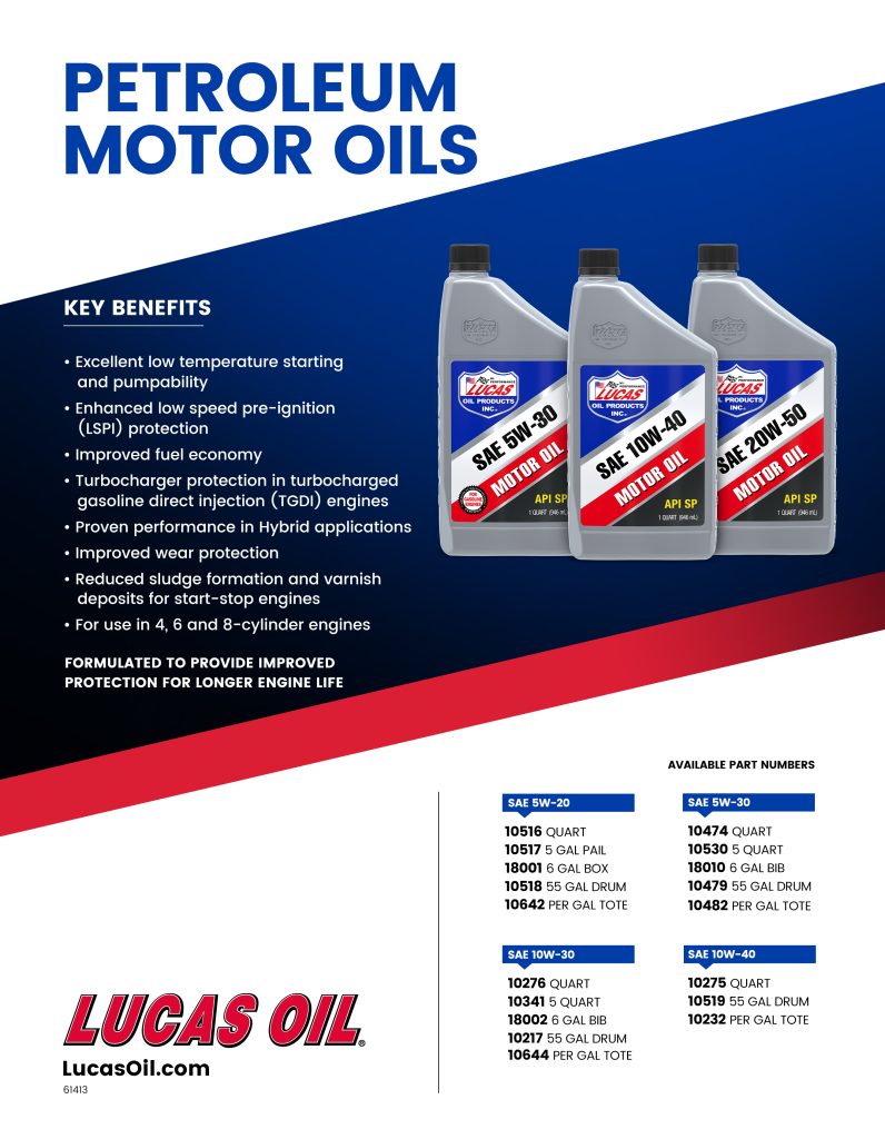 Petroleum Motor Oils Flyer