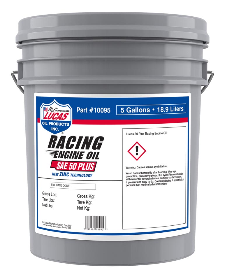 SAE 50 PLUS Racing Oil - 5 Gallon Pail