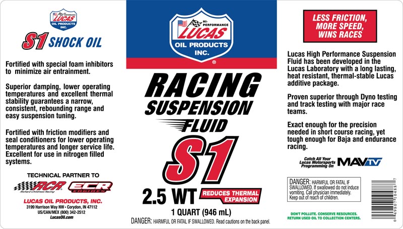 S1 Suspension Fluid - Quart (Label)