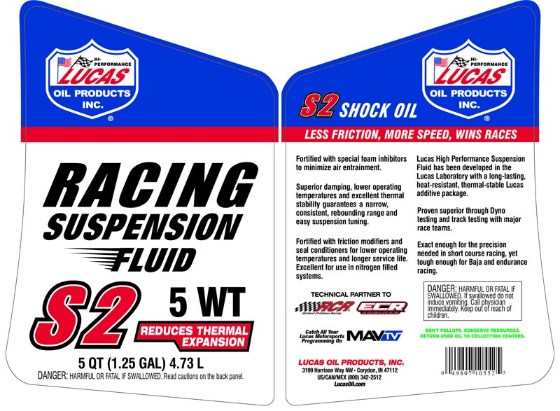 S2 Suspension Fluid - 5 Quart (Label)