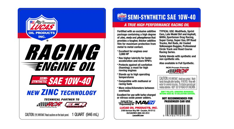 Semi-Synthetic SAE 20W-50 - Quart (Label)